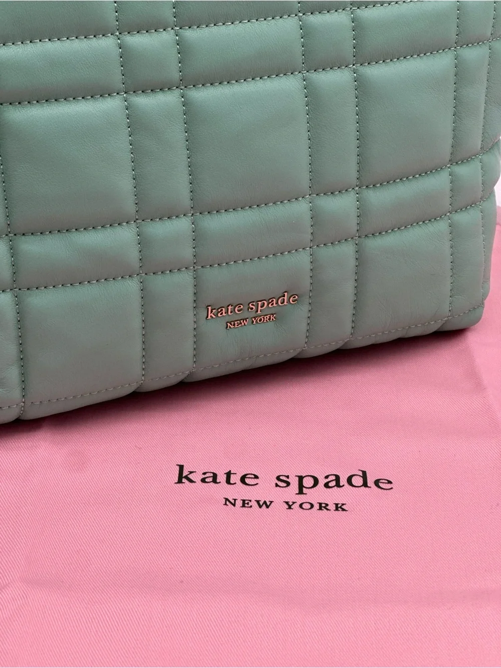 kate spade Quilted Mint Green Top-Handle Crossbody Bag